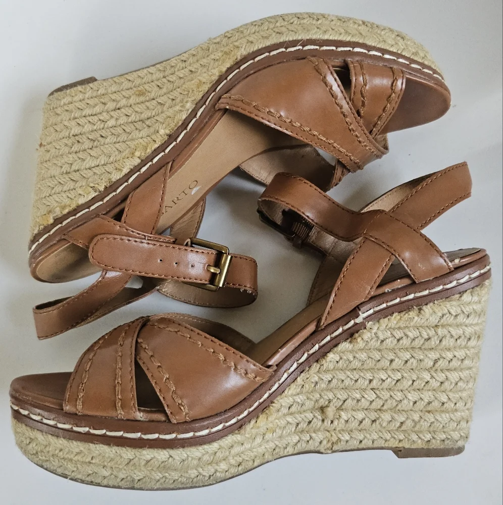 ☆ FRANCO SARTO Dalton Retro Wedge Espadrille